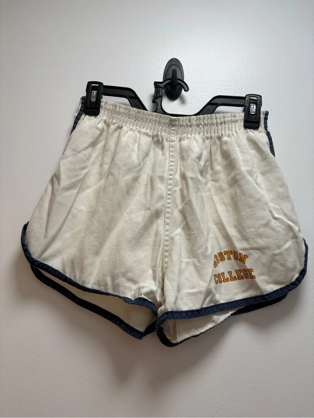 Vintage Champion Boston College White Retro Track Shorts